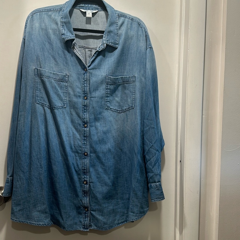 Chambray button down xxl